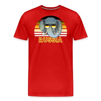 Empire russe - T-shirt bio Premium Homme - rouge - Devant - Damien (186cm)