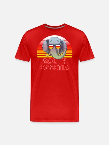 South Ossetia - Men's Premium Organic T-Shirt - red