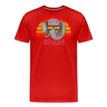 Spanien - Männer Premium Bio T-Shirt - Rot - Vorne - Damien (186cm)