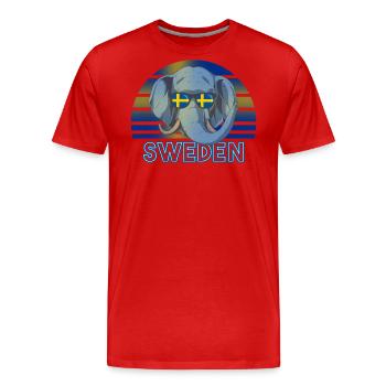 Schweden - Männer Premium Bio T-Shirt - Rot - Vorne - Damien (186cm)