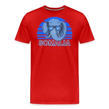 Somalia - Men's Premium Organic T-Shirt - red - Front - Damien (186cm)