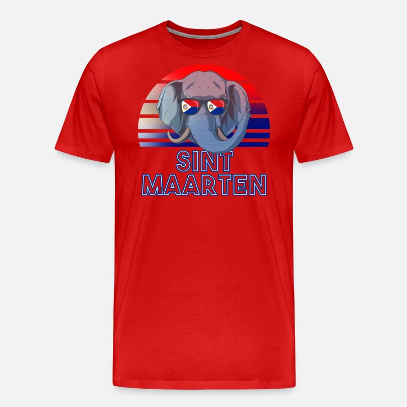 Sint Maarten - Männer Premium Bio T-Shirt - Rot