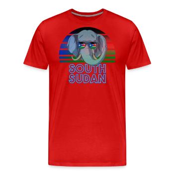 South Sudan - Men's Premium Organic T-Shirt - red - Front - Damien (186cm)