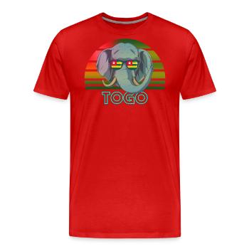 Togo - Männer Premium Bio T-Shirt - Rot - Vorne - Damien (186cm)