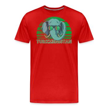 Turkmenistan - Men's Premium Organic T-Shirt - red - Front - Damien (186cm)