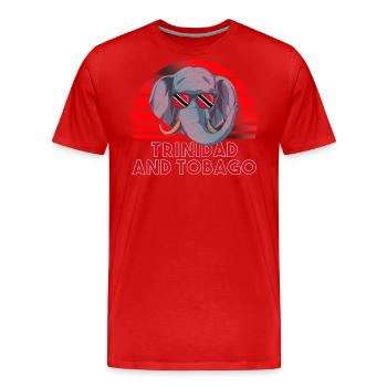 Trinité et Tobago - T-shirt bio Premium Homme - rouge - Devant - Damien (186cm)