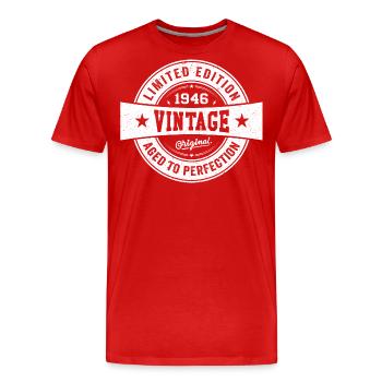Rétro 1946 Anniversaire 1946 Cadeau 1946 Vintage - T-shirt bio Premium Homme - rouge - Devant - Damien (186cm)