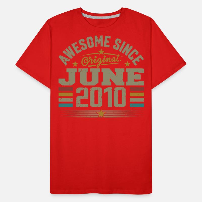 Juni 2010 Geburtstagsgeschenk Juni 2010 Juni Männer Premium Bio T-Shirt