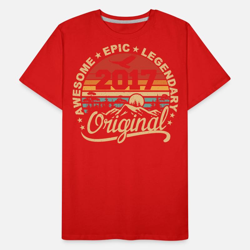 Original 2017 Geburtstagsgeschenk 2017 Retro 2017 Männer Premium Bio T-Shirt