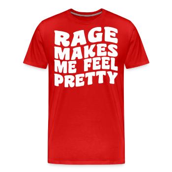 Rage Makes Me Feel Pretty, Humor Saying, Sarcastic - T-shirt bio Premium Homme - rouge - Devant - Damien (186cm)