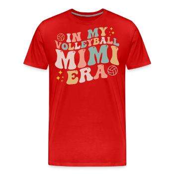 In meinem Volleyball Mimi Ära Retro Spieltag Groovy - Männer Premium Bio T-Shirt - Rot - Vorne - Damien (186cm)