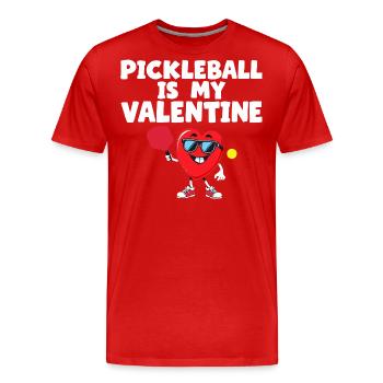 Pickleball Is My Valentine Gift - T-shirt bio Premium Homme - rouge - Devant - Damien (186cm)