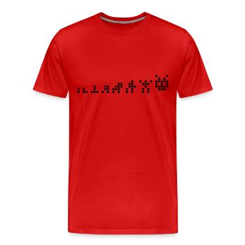 Pixel Evolution - T-shirt bio Premium Homme - rouge - Devant - Damien (186cm)