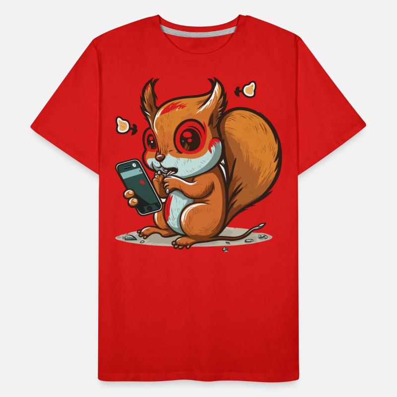 Scroll weiter, Eichhörnchen! Männer Premium Bio T-Shirt