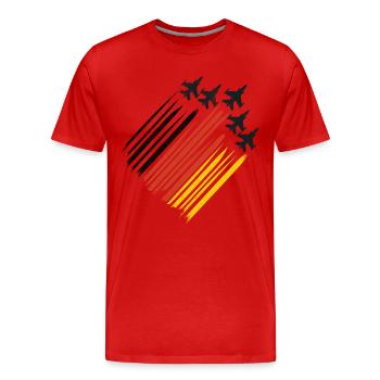 German Jet Pilot Pilot Jet Pilot Jet Pilot - Men's Premium Organic T-Shirt - red - Front - Damien (186cm)