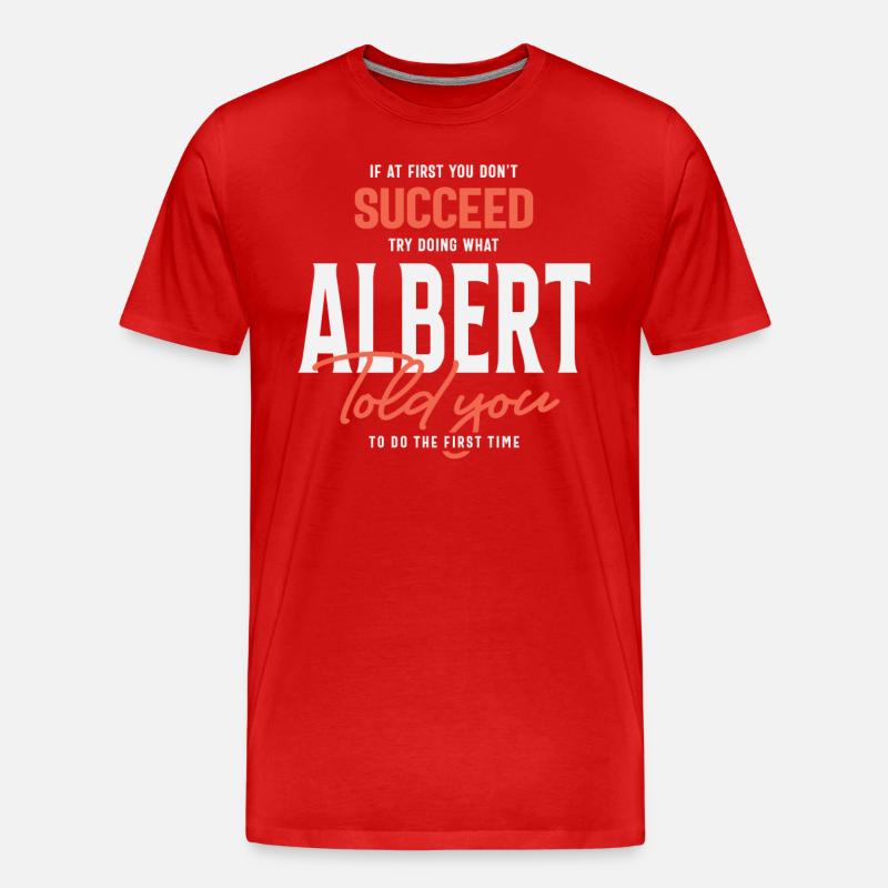 Albert Name Personalisiert Albert - Männer Premium Bio T-Shirt - Rot