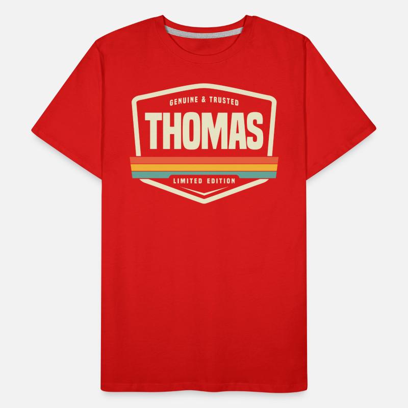 Thomas Drôle de nom authentique et de confiance Thomas T-shirt bio Premium Homme