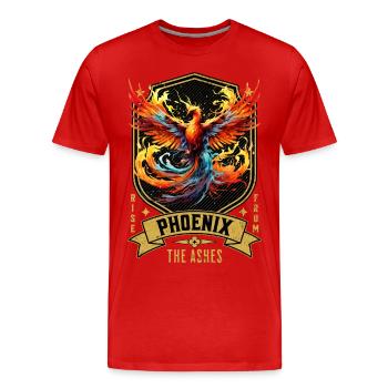 Phoenix Phoenix Fire Flames Mythologie des oiseaux - T-shirt bio Premium Homme - rouge - Devant - Damien (186cm)