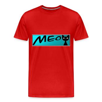 süße Katze MEOW Katzen Kater Miezekatze - Männer Premium Bio T-Shirt - Rot - Vorne - Damien (186cm)