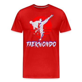 Taekwondo - Männer Premium Bio T-Shirt - Rot - Vorne - Damien (186cm)