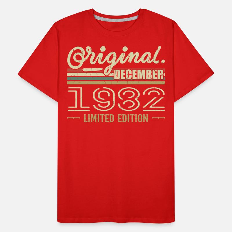 Dezember 1982 Geburtstag Dezember 1982 Dezember Männer Premium Bio T-Shirt