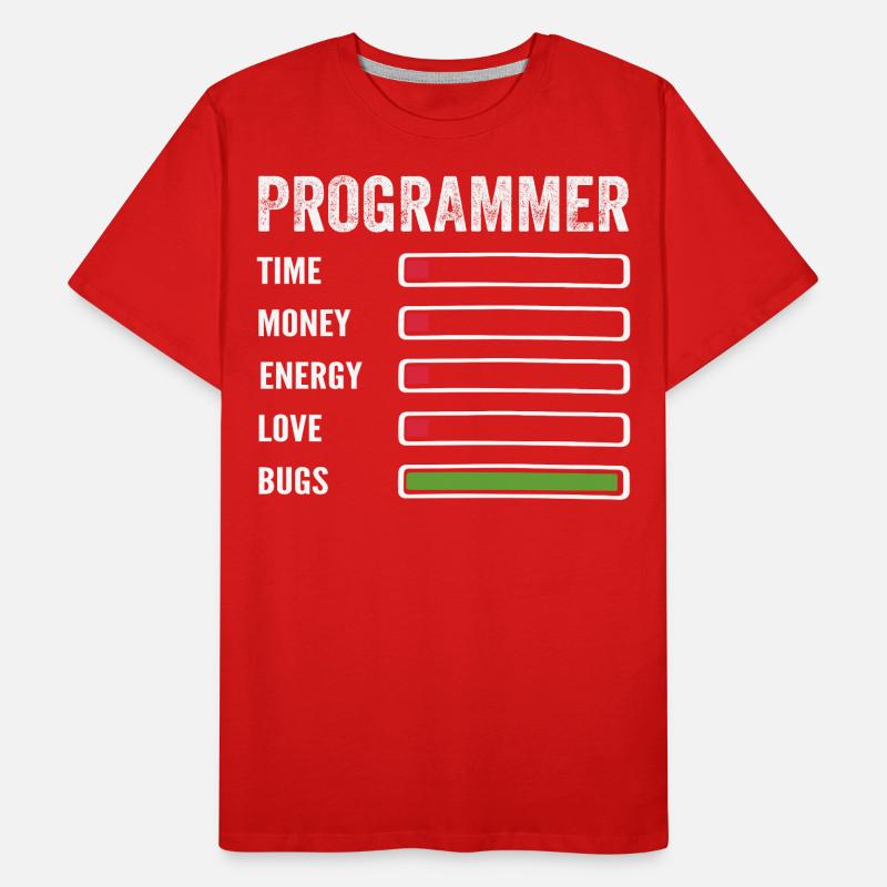 Entwickler Humor Programmierer Programmierer Programmierer Männer Premium Bio T-Shirt