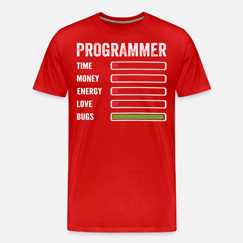 développeur humour programmeur codeur code - T-shirt bio Premium Homme - rouge
