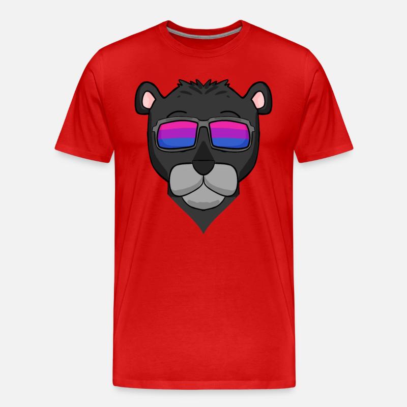Bisexuell Schwarzer Panther Geschenk - Männer Premium Bio T-Shirt - Rot