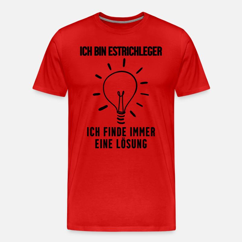 Estrichleger Beruf Ausbildung - Männer Premium Bio T-Shirt - Rot