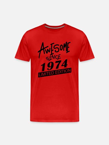 1974 - Born 1974 - Men's Premium Organic T-Shirt - red