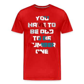 You have to be odd to be number one - Men's Premium Organic T-Shirt - red - Front - Damien (186cm)