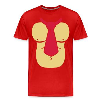 Ape Body - Men's Premium Organic T-Shirt - red - Front - Damien (186cm)