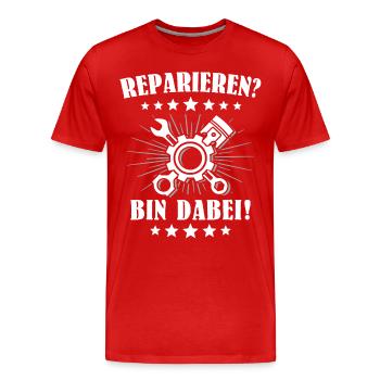 Mechaniker Industriemechaniker Mechanik - Männer Premium Bio T-Shirt - Rot - Vorne - Damien (186cm)
