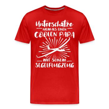 Segelfliegen Opa Segelflieger Opas Segelflug - Männer Premium Bio T-Shirt - Rot - Vorne - Damien (186cm)