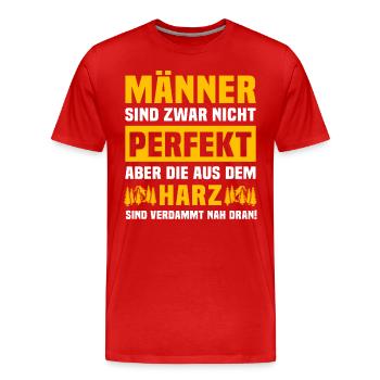 Harz Männer Harzer Mann - Männer Premium Bio T-Shirt - Rot - Vorne - Damien (186cm)