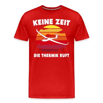 Segelflugzeug Fliegen Segelfliegen Segelflieger - Männer Premium Bio T-Shirt - Rot - Vorne - Damien (186cm)