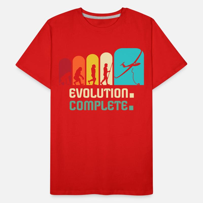 Glider Evolution Planeur Planeur Vol à voile T-shirt bio Premium Homme