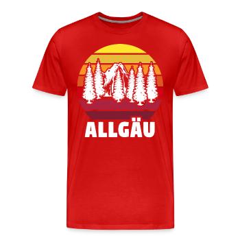 Allgäu Allgäuer Allgaeu - Männer Premium Bio T-Shirt - Rot - Vorne - Damien (186cm)