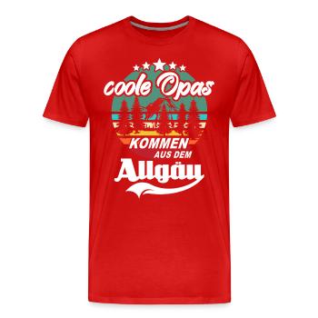 Allgäu Opa Allgäuer Grossvater Allgaeu - Männer Premium Bio T-Shirt - Rot - Vorne - Damien (186cm)