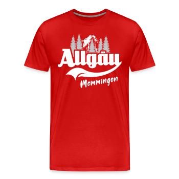 Allgäu Memmingen Allgäuer - Männer Premium Bio T-Shirt - Rot - Vorne - Damien (186cm)