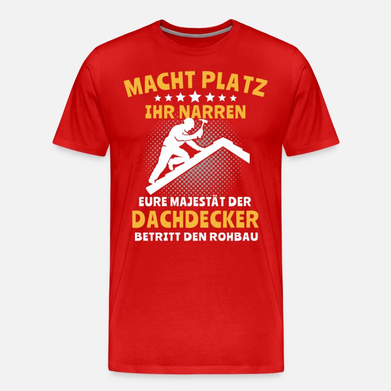 Dachdecker Dachspengler Dachdecken Dachklempner - Männer Premium Bio T-Shirt - Rot