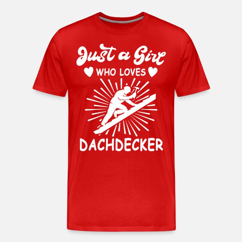 Dachdecker - Männer Premium Bio T-Shirt - Rot