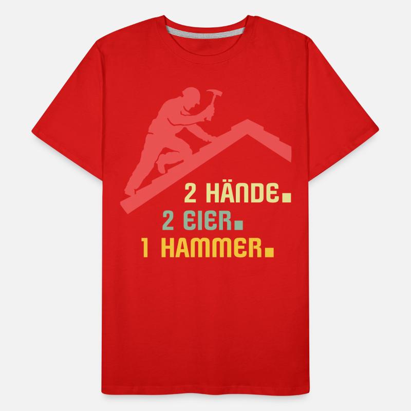 Dachdecker Dachdecken Dach Decken Männer Premium Bio T-Shirt