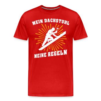 Dachdecker Dachdecken Dach Decken - Männer Premium Bio T-Shirt - Rot - Vorne - Damien (186cm)