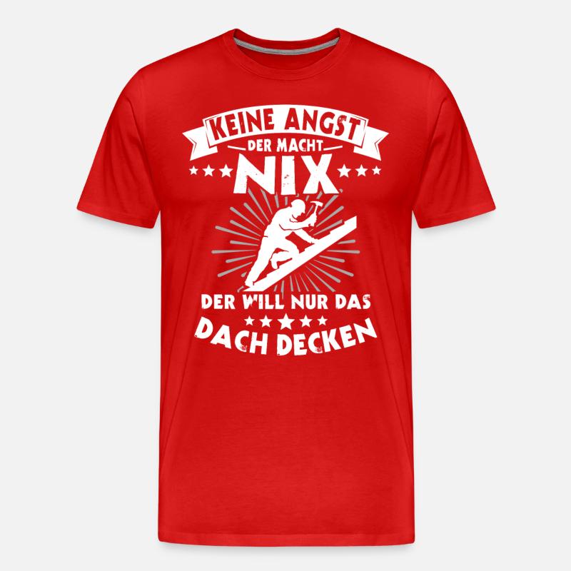 Dachdecker Dachdecken Dach Decken - Männer Premium Bio T-Shirt - Rot