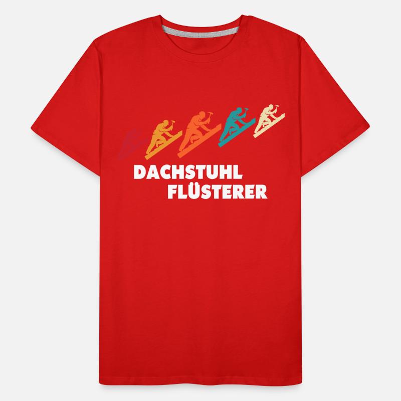Dachdecker Dachdecken Dach Decken Männer Premium Bio T-Shirt