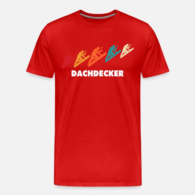 Dachdecker Dachspengler Dachdecken Dachklempner - Männer Premium Bio T-Shirt - Rot