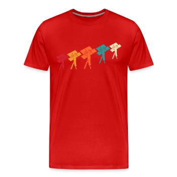 Drywall fitter Sayings Drywaller Gift - Men's Premium Organic T-Shirt - red - Front - Damien (186cm)
