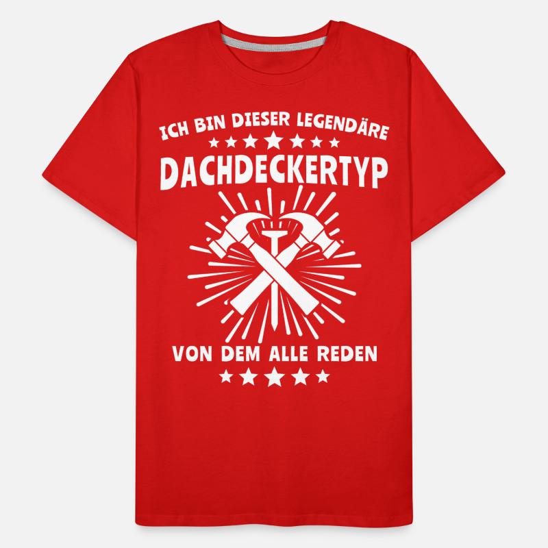 Dachdecker Dachdecken Männer Premium Bio T-Shirt