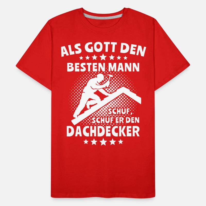 Dachdecker Dachdecken Männer Premium Bio T-Shirt